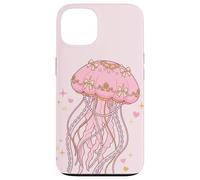 Carcasa para iPhone 13 Coquette Jellyfish Pink Bow Pearls Soft Girl Aesthetic