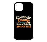 Carcasa para iPhone 13 Cornhole Champ Boss of Toss Yard Juego Humor
