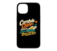 Carcasa para iPhone 13 Cornhole Champ Boss of Toss Yard Juego Humor