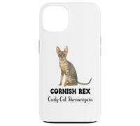Carcasa para iPhone 13 Cornish Rex Cat Funny Diching Curly Cat Travesuras