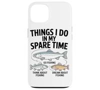 Carcasa para iPhone 13 Cosas Que Hago En Mi Tiempo Libre IR A Pescar Viajes De