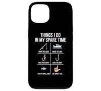 Carcasa para iPhone 13 Cosas Que Hago en mi Tiempo Libre Pesca Pescador