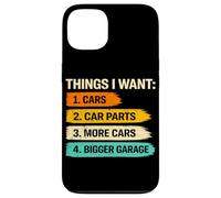 Carcasa para iPhone 13 Cosas Que Quiero Coches Piezas de Coche Garaje más Grande Amante de los Coches