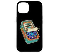 Carcasa para iPhone 13 Cosmic Sardines Galaxy Surrealista Space Retro Pescado enlatado