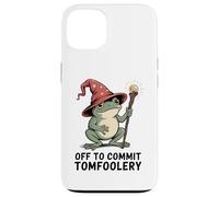 Carcasa para iPhone 13 Cottagecore Frog Wizard Off to Commit Tom Foolery Frog Meme