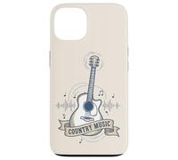 Carcasa para iPhone 13 Country Music Guitarra Soundwave Retro Western Cowgirl