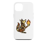 Carcasa para iPhone 13 Coyote roba Fuego Leyenda nativa Americana