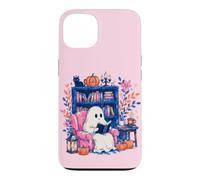 Carcasa para iPhone 13 Cozy Spooky Ghost Reading in Autumn Halloween Teacher Kids