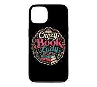 Carcasa para iPhone 13 Crazy Book Lady Reader Bibliotecaria Novela Bookish Humor