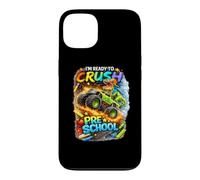 Carcasa para iPhone 13 Crush Preescolar Dinosaurio Monster Truck Regreso a la Escuela Divertido