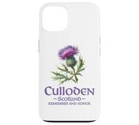 Carcasa para iPhone 13 Culloden Scotland Recuerda y honra el Cardo Acuarela