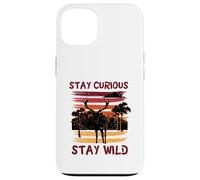 Carcasa para iPhone 13 Curious Stay Wild Deer Sunset Nature Lover Outdoor Vintage