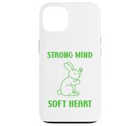 Carcasa para iPhone 13 Cute Animal Quote Strong Mind Soft Heart Mental Health