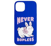 Carcasa para iPhone 13 Cute Bunny Never Hopeless Positive Message Rabbit