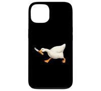 Carcasa para iPhone 13 Cute but Dangerous Duck with Knife Funny Silly Duck Meme