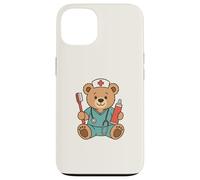 Carcasa para iPhone 13 Cute Dental Nurse Teddy Bear Student Dentist Office Staff