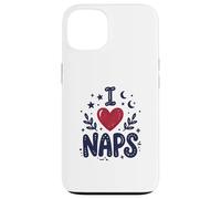 Carcasa para iPhone 13 Cute I Heart Naps Design for Moms, Sleepy Girl Funny Mom