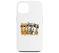 Carcasa para iPhone 13 Cute Kawaii Kitten Saxophone Trio Music Lovers
