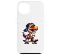 Carcasa para iPhone 13 Cute T-Rex Skateboard Baby Dinosaur Cartoon for Kids