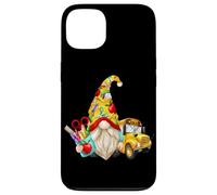 Carcasa para iPhone 13 Cute Teacher GNOME with Big Yellow Bus For School Bus Driver