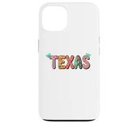 Carcasa para iPhone 13 Cute Vintage Boho Texas State Floral Bubble Women and Girls