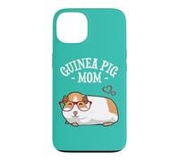Carcasa para iPhone 13 Cute Womens Girls Red Glasses Guinea Pig Mom Lover