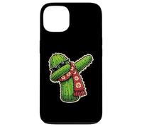 Carcasa para iPhone 13 Dabbing Cozy Cactus Usando Bufanda Hilo Amante Fibra Artista
