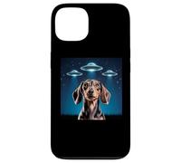 Carcasa para iPhone 13 Dachshund Dog Alien UFO Dachshund Decoración Niños Divertido Dachshund