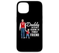 Carcasa para iPhone 13 Daddy Is Son's First Friend Son To Dad Funny Fathers Day