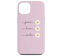 Carcasa para iPhone 13 Daisy Plant Peace Love Smile Common Daisy Flower