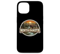 Carcasa para iPhone 13 Dakota del Norte Souvenir Vacation Memorabilia Badge State Trip