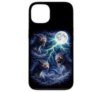 Carcasa para iPhone 13 Dark Chupacabras Bajo la Luna Vintage Fantasía Rayo Arte