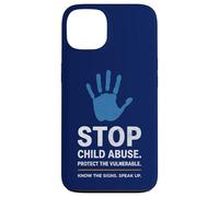 Carcasa para iPhone 13 Detenga el abuso Infantil Proteja la Conciencia de los niños con Azul