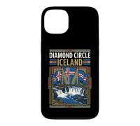 Carcasa para iPhone 13 Diamond Circle Islandia Cascadas Ruta Escénica Vintage