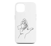 Carcasa para iPhone 13 Dibujo de una línea: Manos Que cuentan Historias