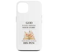 Carcasa para iPhone 13 Dios aún no ha Terminado Fe sobre el Miedo Siempre Mensajes bíblicos Esperanza