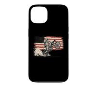 Carcasa para iPhone 13 Dirt Bike American Flag Motocross Biker Vintage USA Cool