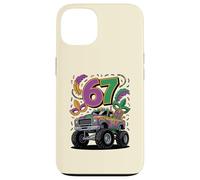 Carcasa para iPhone 13 Diseño de Carnaval de Mardi Gras Monster Car Truck 67