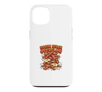Carcasa para iPhone 13 Diseño Divertido de Bacon Stack Overflow para desayunar