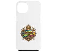 Carcasa para iPhone 13 Diseño Divertido de King of The Man Cave para Videojuegos para papá