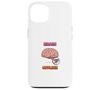 Carcasa para iPhone 13 Diseño Divertido del Humor tecnológico del Cerebro Fuera de línea