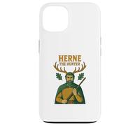 Carcasa para iPhone 13 Diseño folclórico de Herne The Hunter English Woodland Spirit