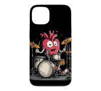 Carcasa para iPhone 13 Disfraz de corazón oscilante y latiendo para Amantes de los Tambores