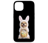 Carcasa para iPhone 13 Disfraz de Perro Cocker Spaniel con Conejito de Pascua