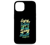 Carcasa para iPhone 13 Disfruta del Surf Long Beach California Retro Style Surfing