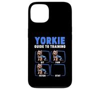 Carcasa para iPhone 13 Divertida guía de Entrenamiento para Yorkies Sit Paw Fetch Stay Dog Lover