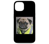 Carcasa para iPhone 13 Divertido Cara De Pug Trabajo Meme Humor Foto Borrosa