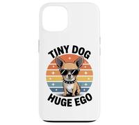 Carcasa para iPhone 13 Divertido Chihuahua Tiny Dog Enorme Ego Jefe Actitud