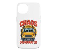 Carcasa para iPhone 13 Divertido Conductor de autobús Escolar Coordinador Profesional de Caos