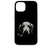 Carcasa para iPhone 13 Divertido diseño de Perro Golden Retriever con Gafas y Pipa